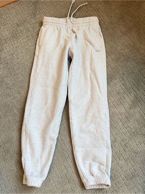 Aritzia Light Gray Sweatpants with Drawstring Waist